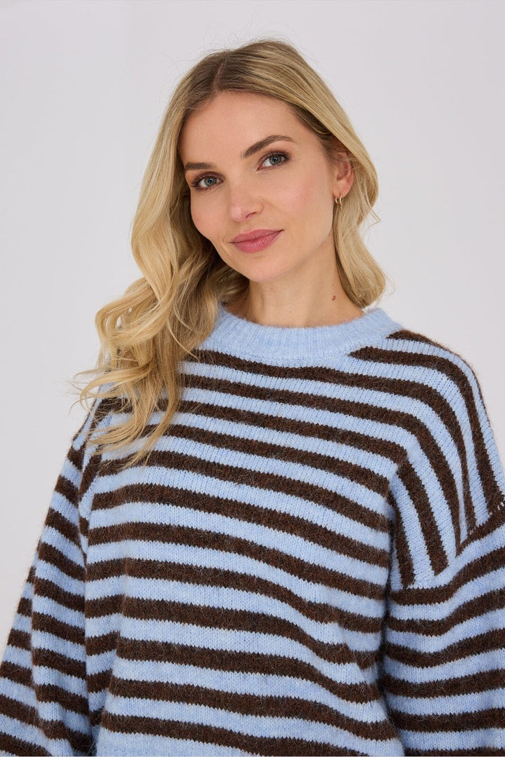 A-View - Else Knit Pullover AV6035 - 150 - Brown/Blue