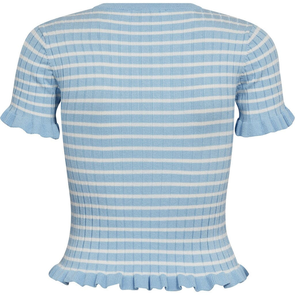A-View - Fabi Knit Top AV7079 - 100 - Light Blue/White Stripe Strikbluser 