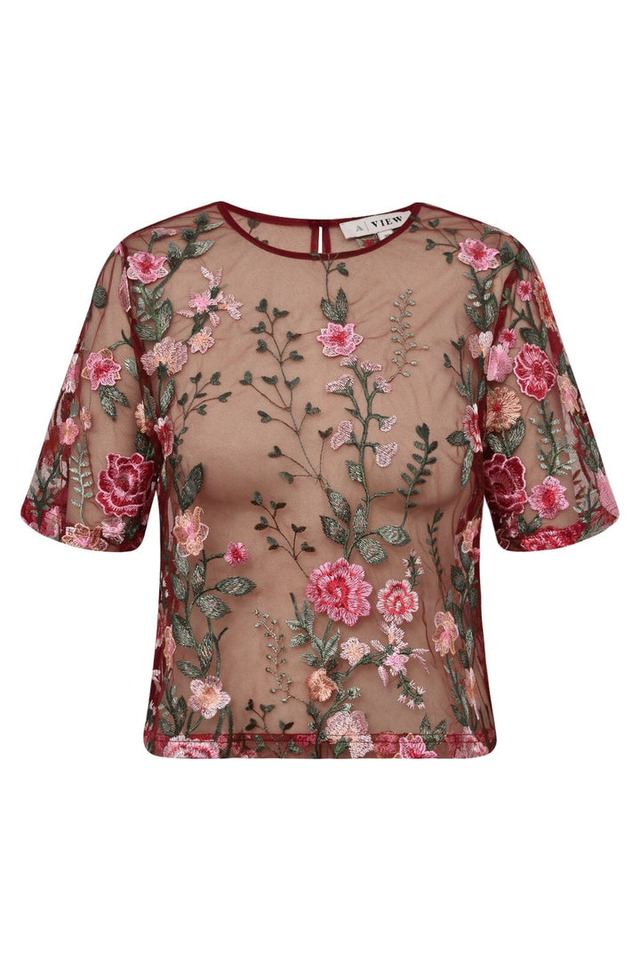 A-View - Fuschia Blouse AV4881 - 373 - Bordeaux/Rose