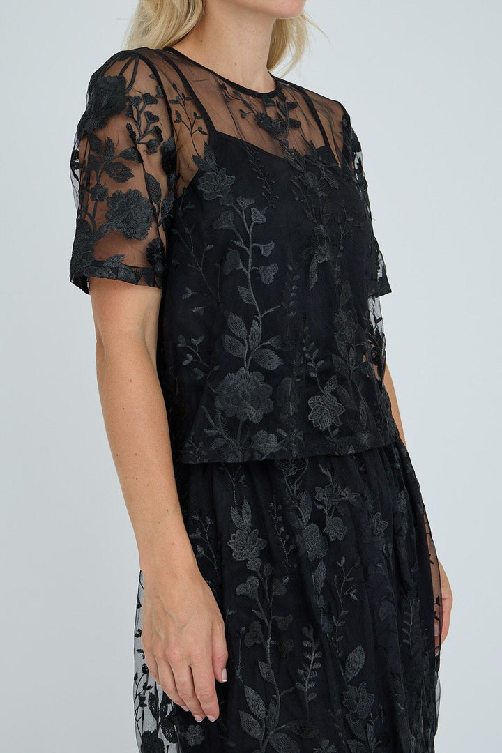 A-View - Fuschia Blouse AV4881 - 999 - Black Bluser 