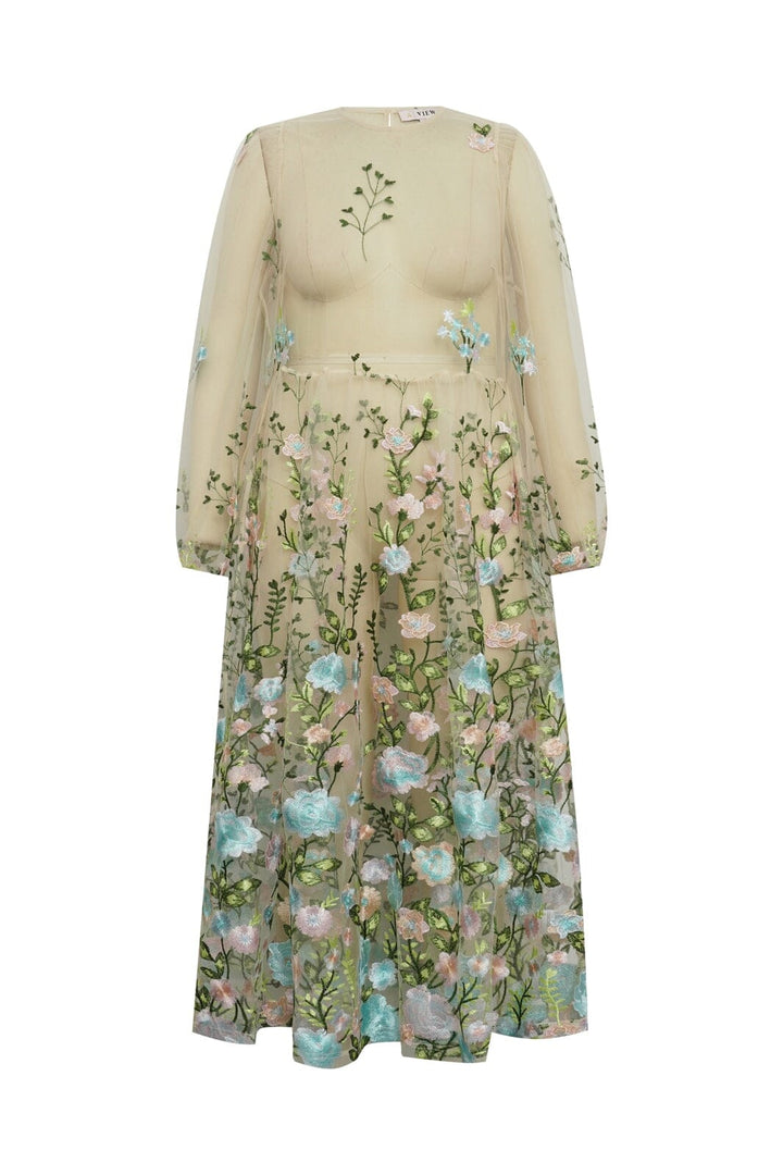 A-View - Fuschia Dress AV4614 - 260 - Rose/Blue