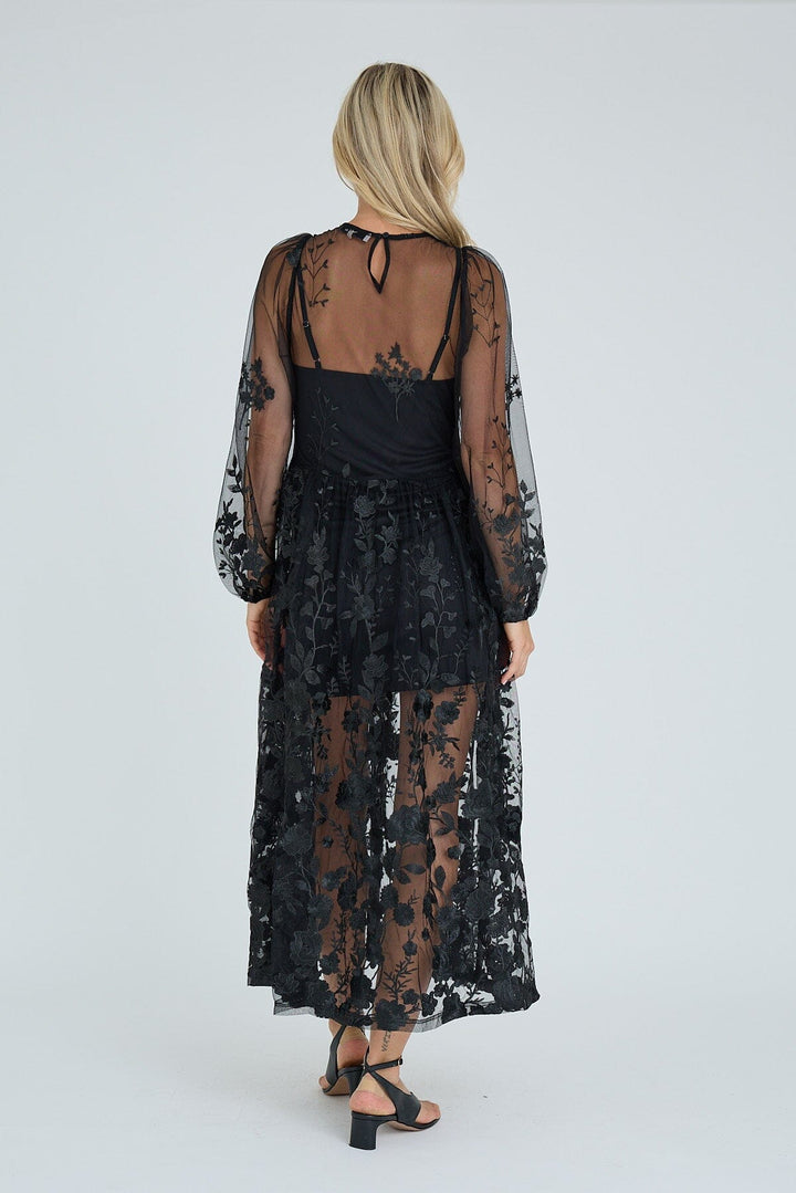 A-View - Fuschia Dress AV4614 - 999 - Black Kjoler 