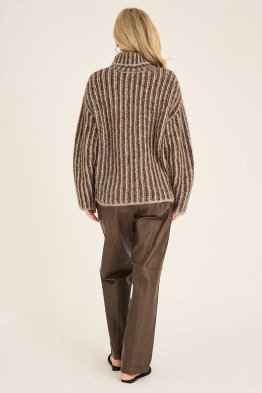 A-View - Orkido Knit Pullover AV6018 - 186 - Sand/Brown
