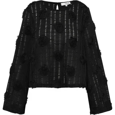 A-View - Rosanna Blouse AV6089 - 999 - Black Bluser 