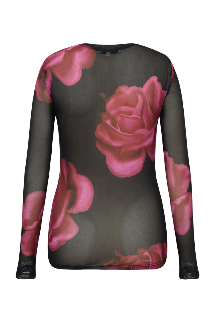 A-View - Silke Blouse AV7018 - 163 - Black/Pink Bluser 