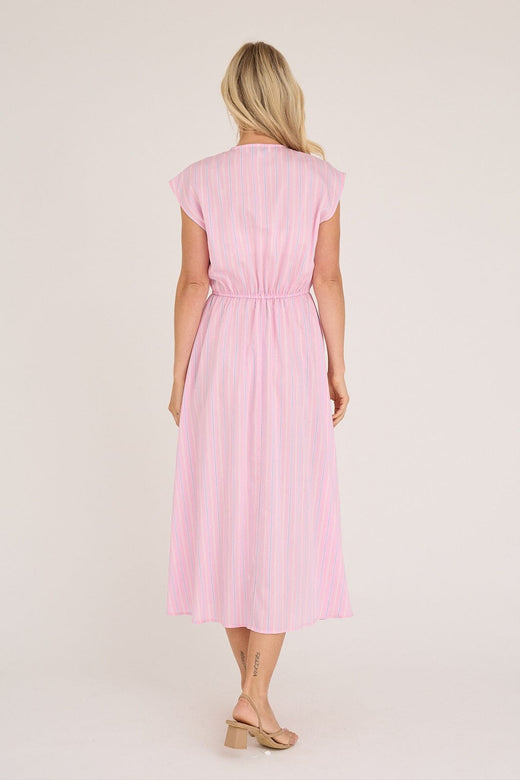 A-View - Vifina Dress AV8136 - Pink/Blue