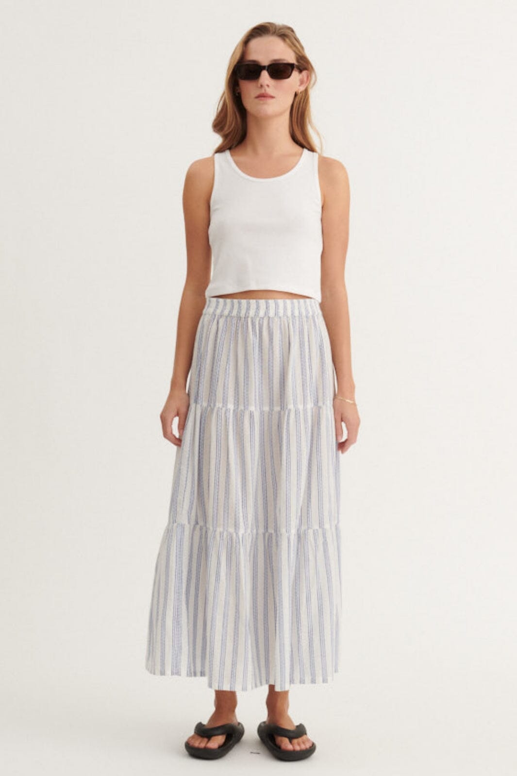 Basic Apparel - Ada Skirt BA426-03 - 781 - True Navy / Whisper White
