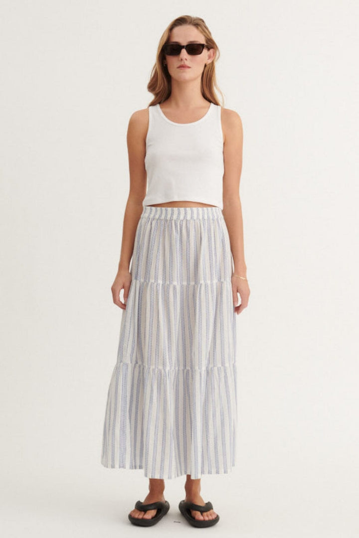 Basic Apparel - Ada Skirt BA426-03 - 781 - True Navy / Whisper White