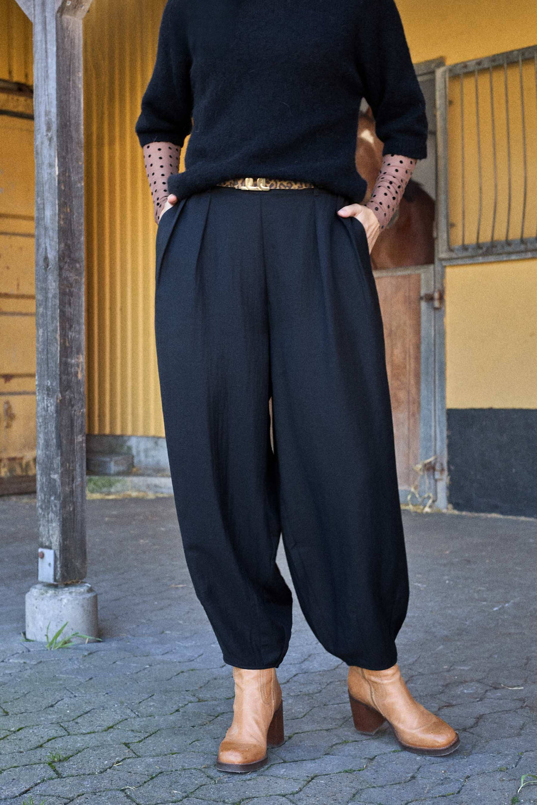 Black Colour - Bcabu Balloon Pant 41023 - Black Bukser 