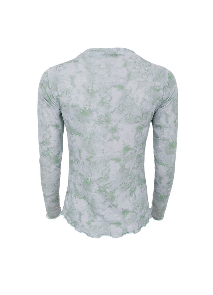 Black Colour - Bcannie Shimmer Mesh Blouse 41070 - Shirts - Green Bluser 