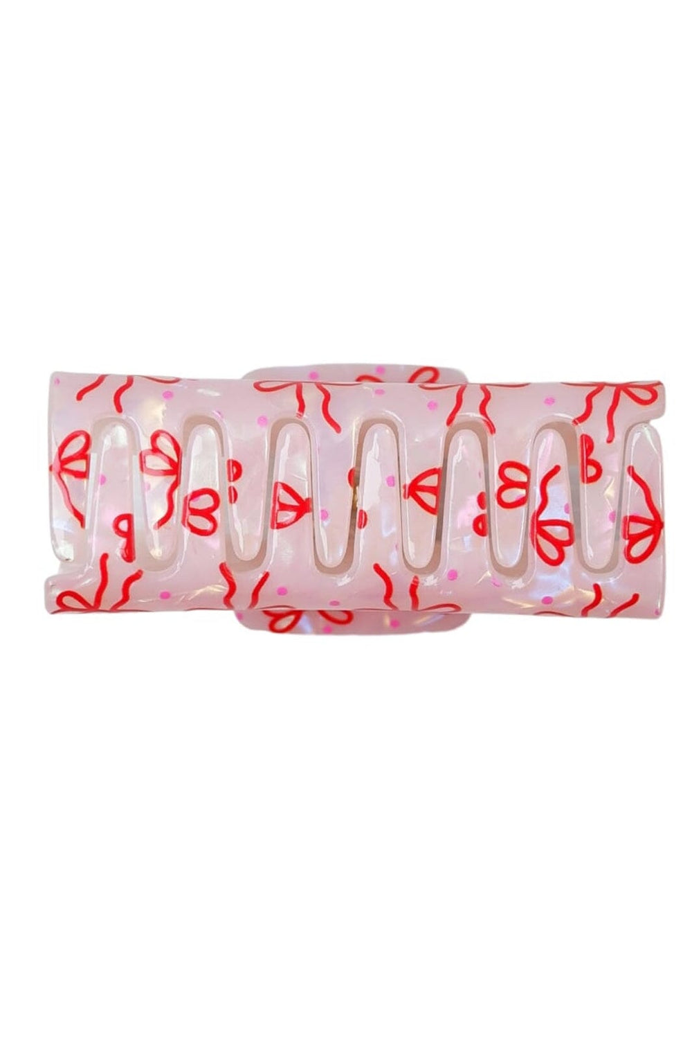 Black Colour - Bcberlin Bow Hair Claw 5946 - Red Bow