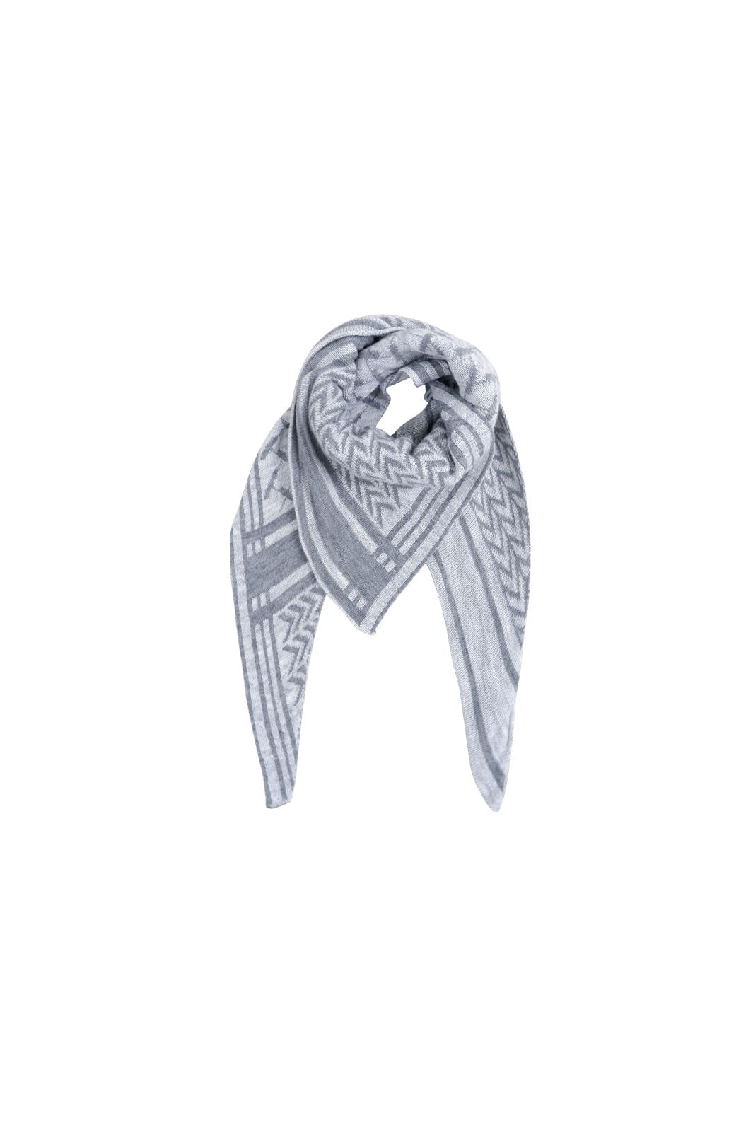 Black Colour - Bcbex Triangle Scarf 208279 - Lt. Grey
