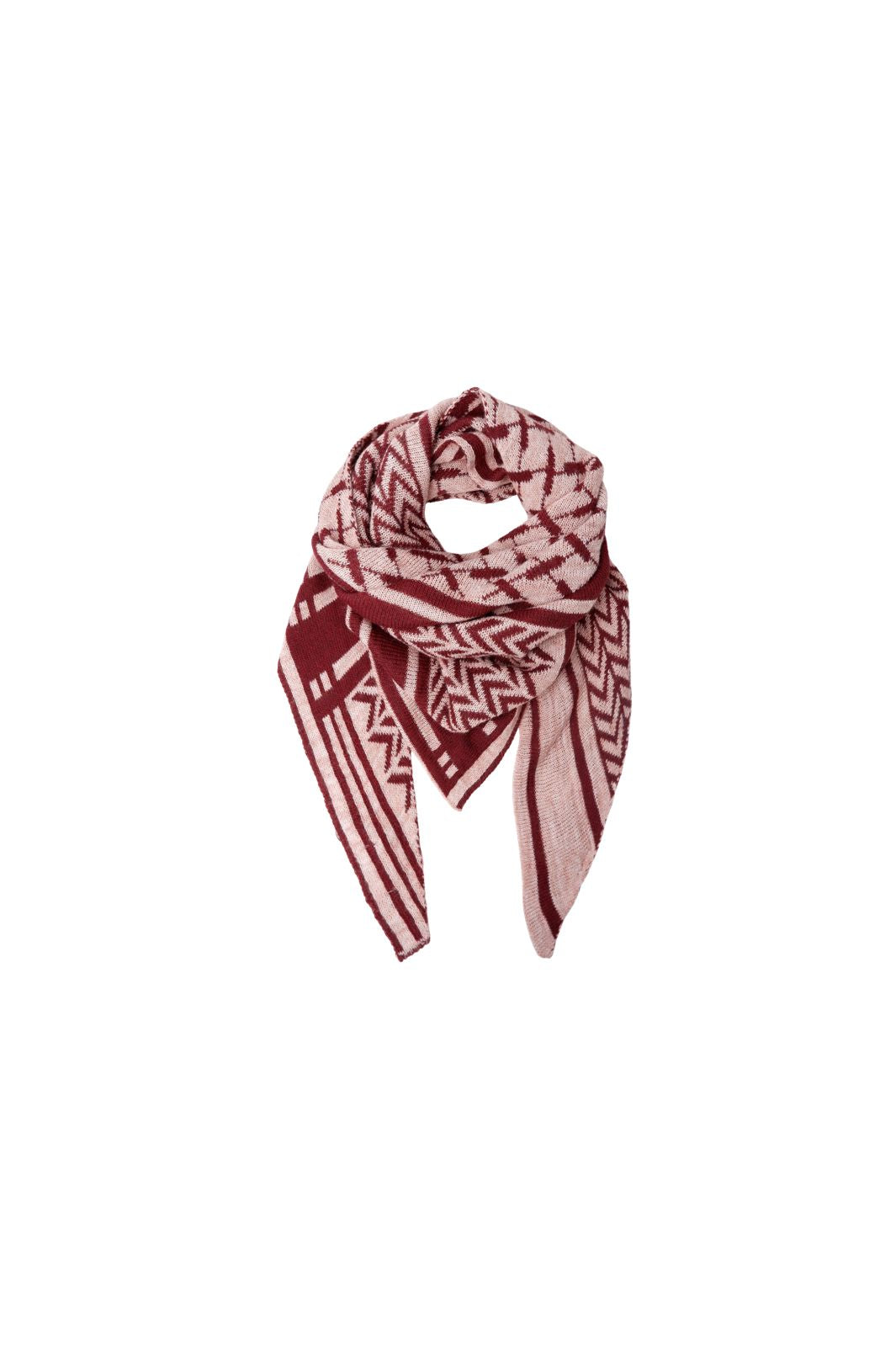 Black Colour - Bcbex Triangle Scarf 208279 - Wine