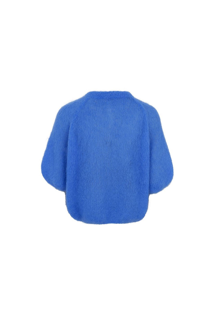 Black Colour - Bcbjoerk Patent Knit Cardigan 1251 - Sky Blue