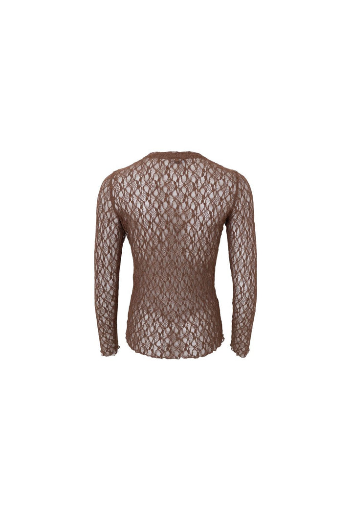 Black Colour - Bccecily Lace Blouse 41288 - Shirts - Coffee