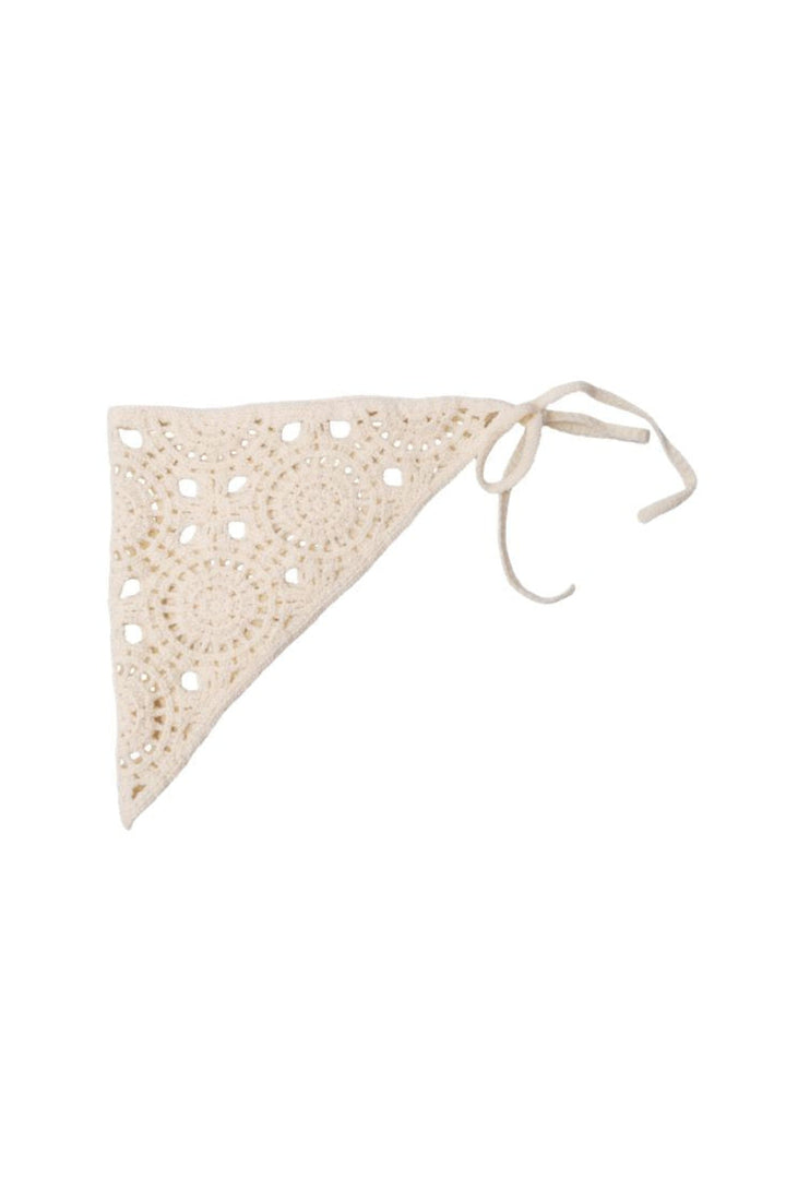 Black Colour - Bccrissa Crochet Scarf 3673 - Creme