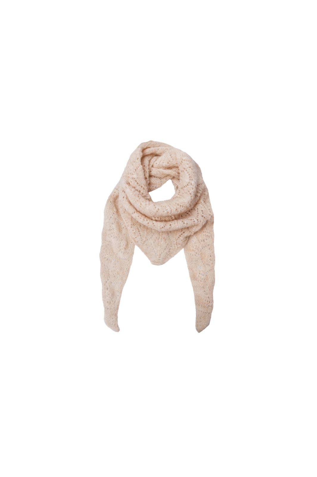 Black Colour - Bcdell Needledrop Mini Scarf 208432 - Warm Sand