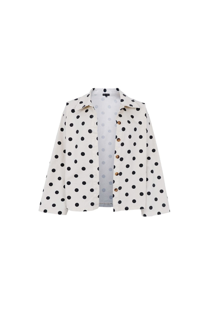 Black Colour - Bcellie Shirt Jacket 41101 - White Dot