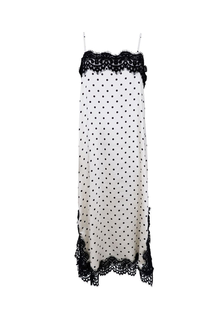 Black Colour - Bcevie Lace Strap Dress 41047 - White Dot