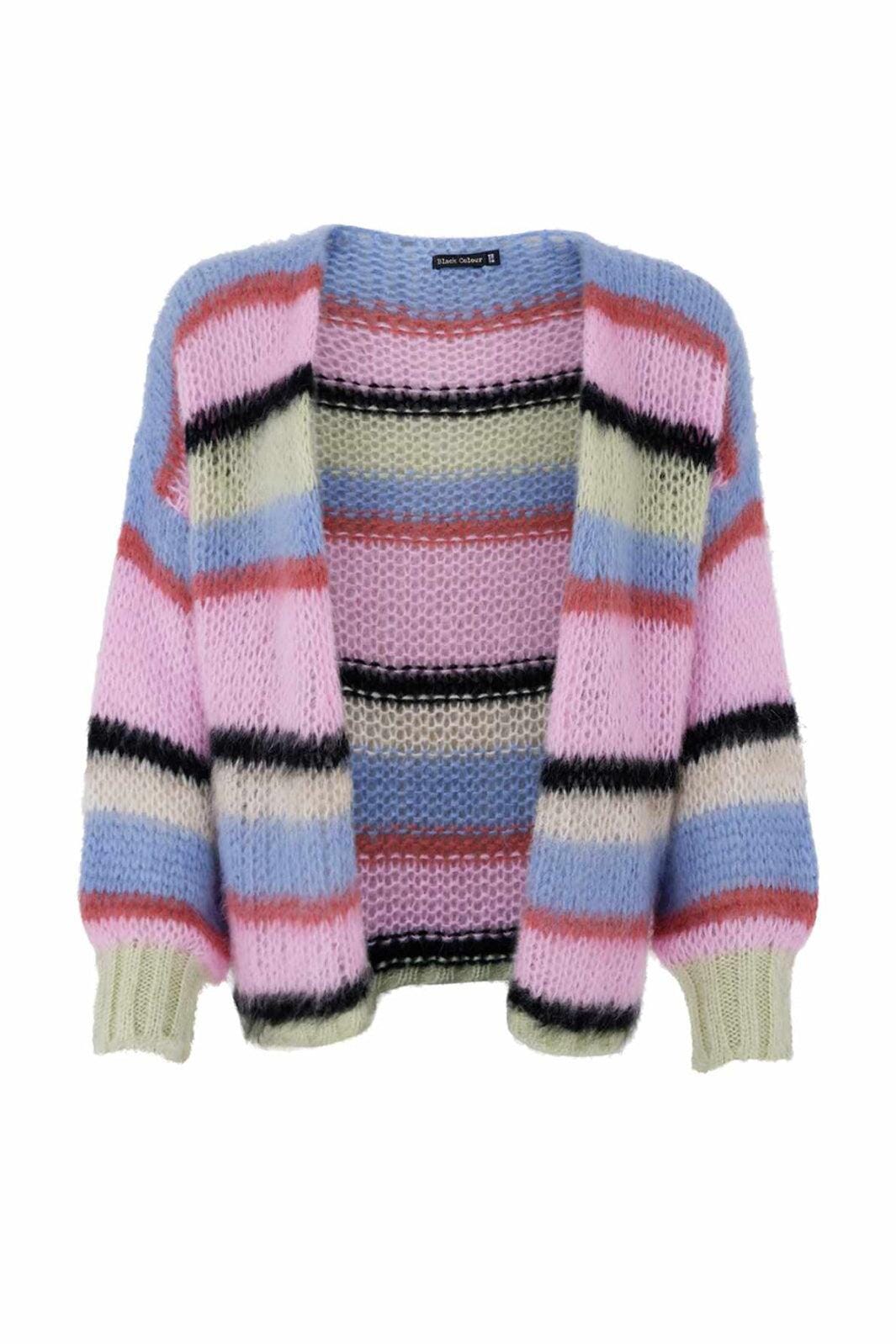 Black Colour - Bcfrey Striped Cardigan 1238 - Soft Candy Cardigans 
