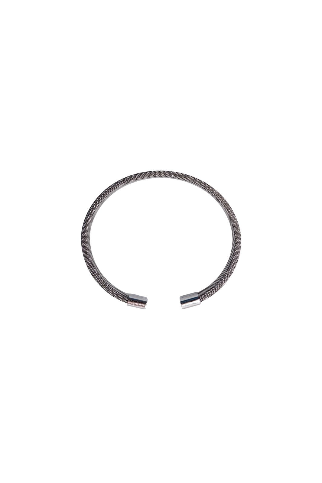 Black Colour - Bcjanet Bracelet 4429 - Silver Coloured