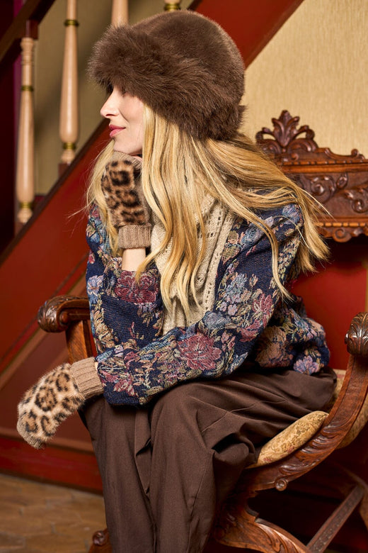 Black Colour - Bckajsa Fluffy Hat 8049 - Coffee