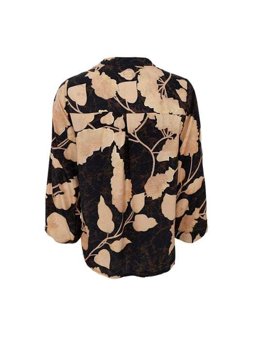 Black Colour - Bcluna Blouse 39208 - Fall Leaf Bluser 