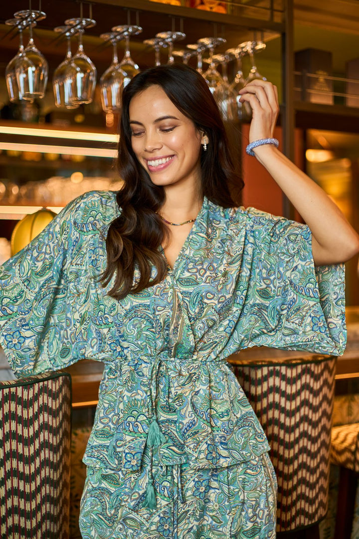 Black Colour - Bcluna V-Neck Blouse 39238 - Sea Green