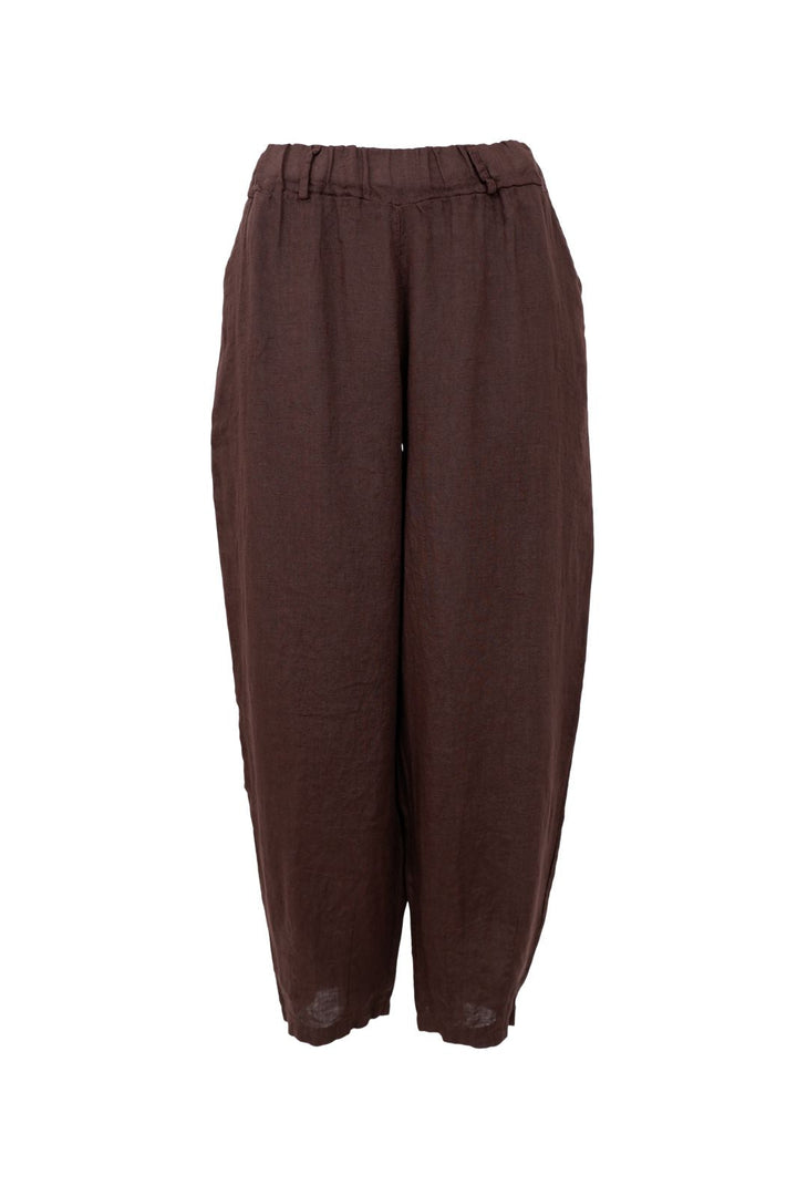 Black Colour - Bcmelina Barrel Linen Pant 41113 - Coffee