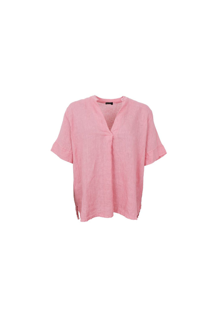 Black Colour - Bcmelina Ss Linen Blouse 40842 - Candy Rose