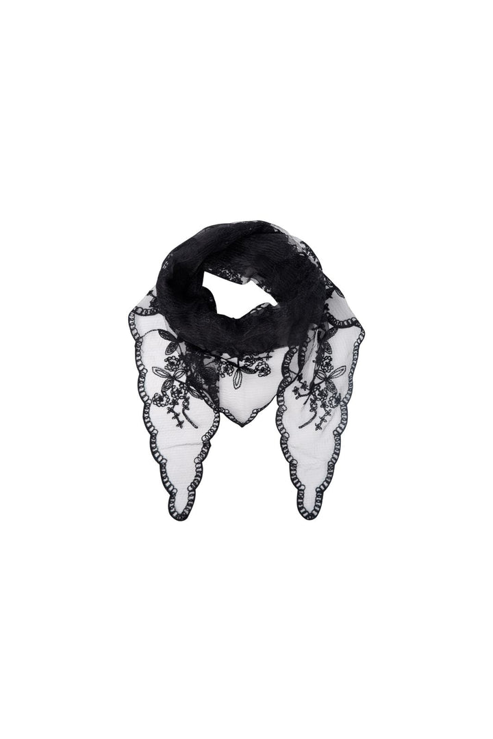 Black Colour - Bcmiriana Triangle Lace Scarf 3643 - Black