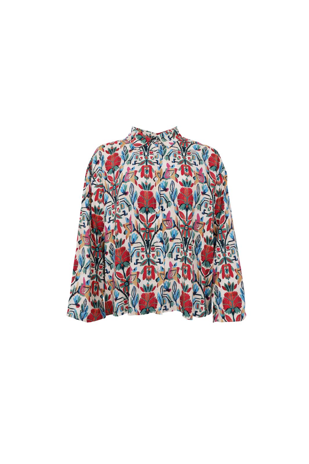 Black Colour - Bcpanama Shirt 41085 - Botanic Red