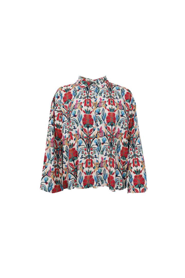 Black Colour - Bcpanama Shirt 41085 - Botanic Red