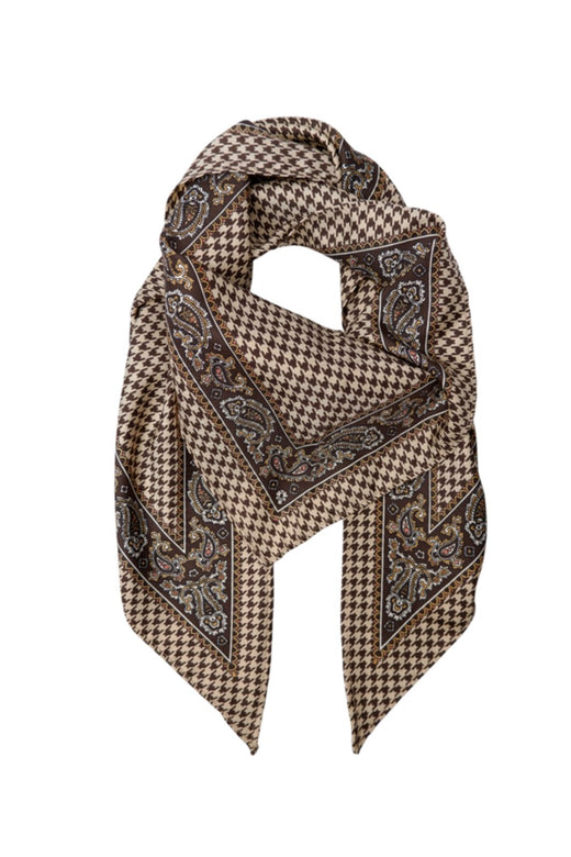 Black Colour - Bcpetri Triangle Satin Scarf 3729 - Coffee