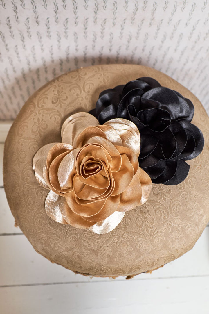 Black Colour - Bcsage Big Flower 2-In-1 Brooch 4486 - Black