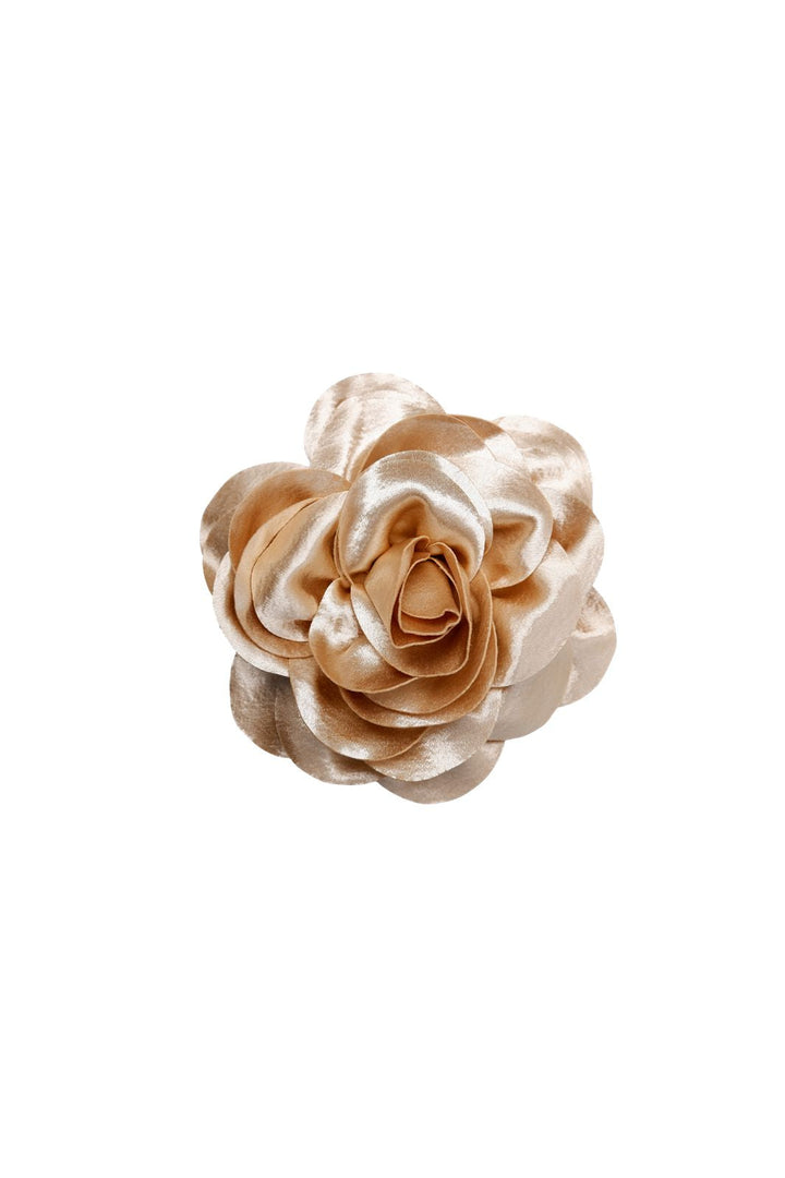 Black Colour - Bcsage Big Flower 2-In-1 Brooch 4486 - Golden