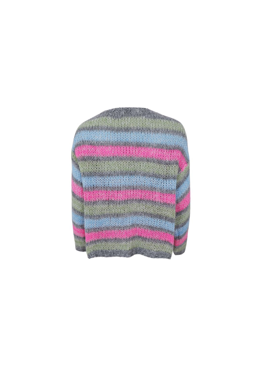 Black Colour - Bctherese Striped Cardigan 1248 - Multi Grey