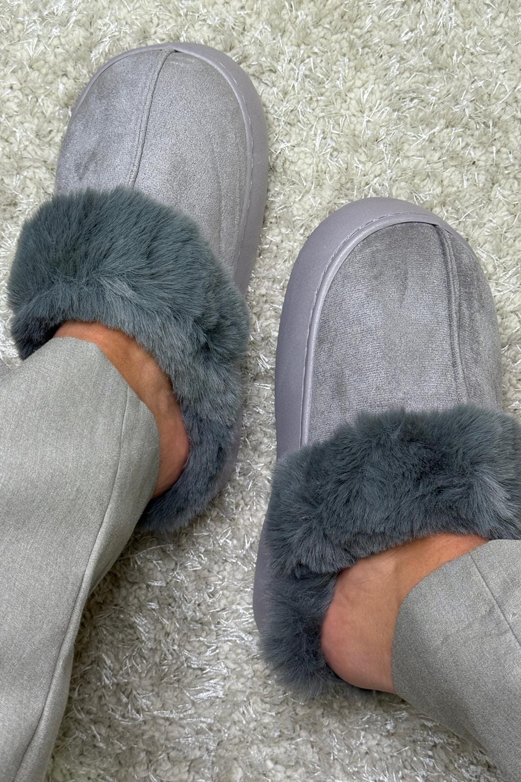 Bloom - Aida Slipper - Light Grey Hjemmesko & sutsko 