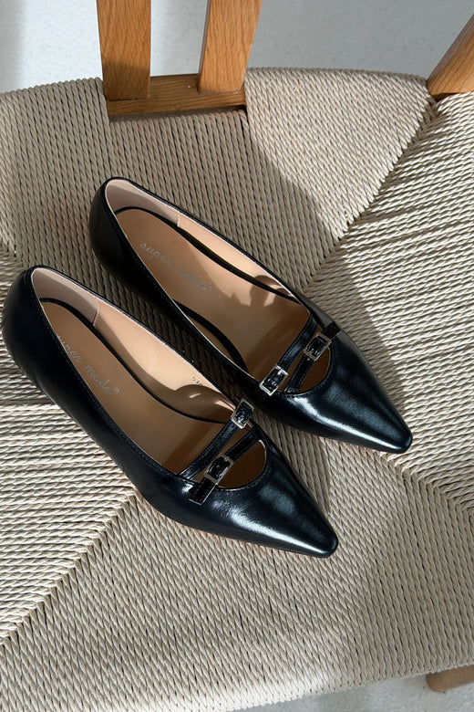 Bloom - Galanthus Ballet Flats - Black Ballerinaer 