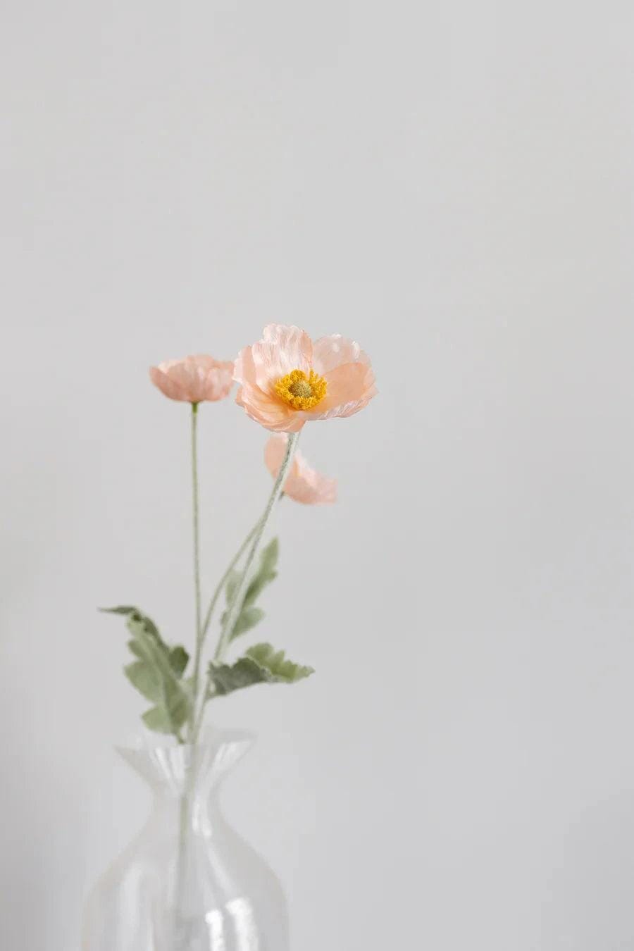 Bloom Objects - Artificial Peach Poppy 02-131 - Peach Dekoration 