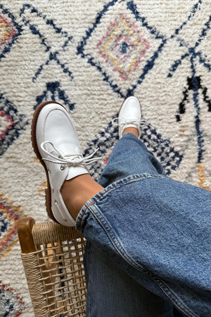 Bloom - Sunflower Loafer - White Loafers 