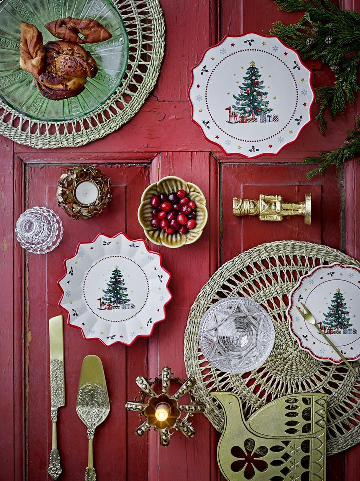 Bloomingville - Naive Tallerken, Rød, Keramik 82061240 - Red