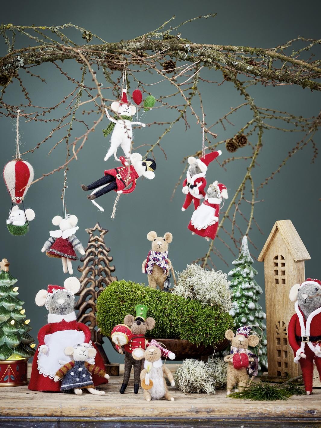 Bloomingville - Peo Ornament, Rød, Uld 82061883 - Red