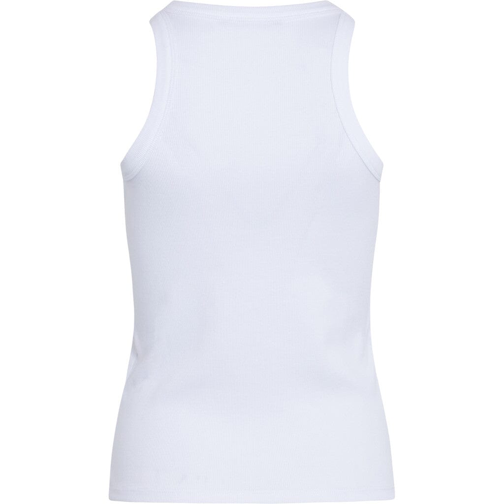 Bruuns Bazaar - KatyBB Rib Tank top - White Toppe 