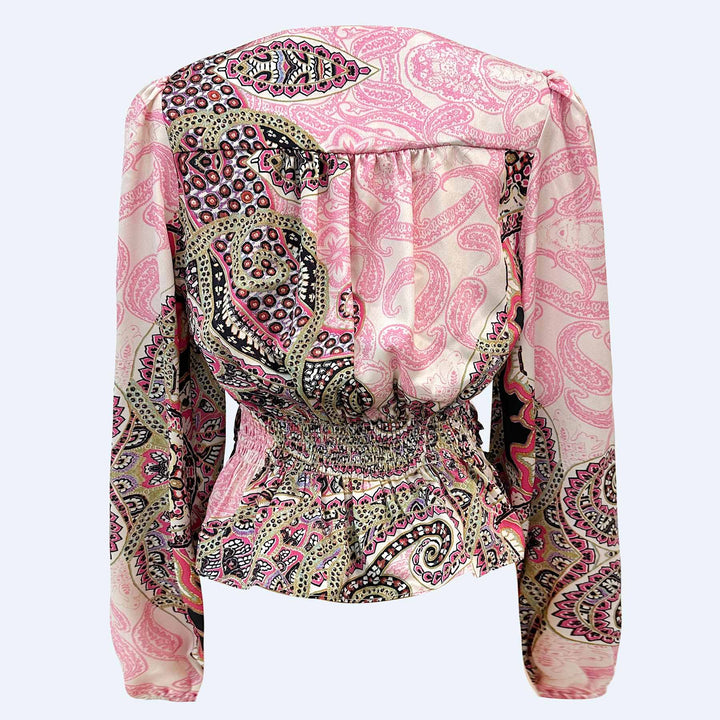 Liberte - Tiki Ls Twist Blouse 22120 - Pink Scarf