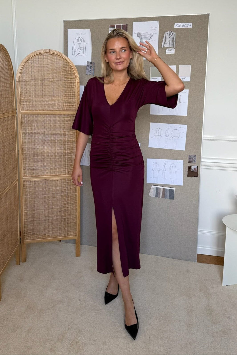 BYIC - Albertaic Dress A2548 - Bordeaux