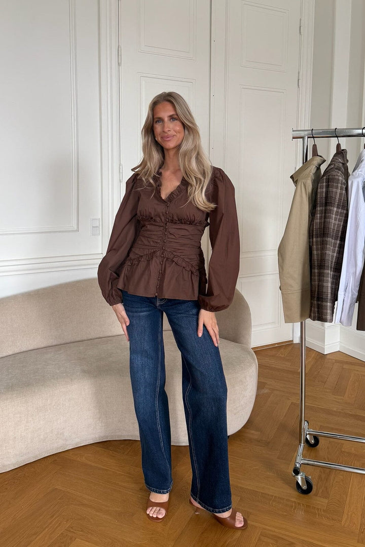 BYIC - Arielic Ls Blouse A25357 - Brown