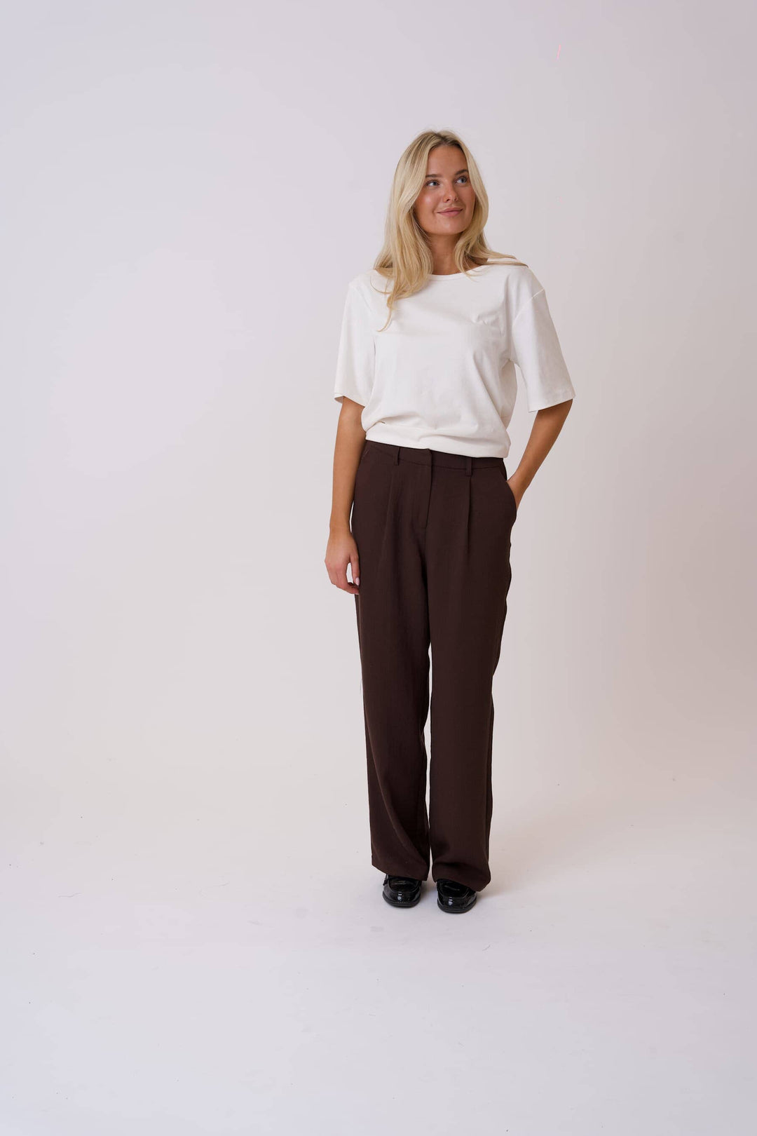 BYIC - Celinaic Pants A2351 - Dark Brown Texture Bukser 