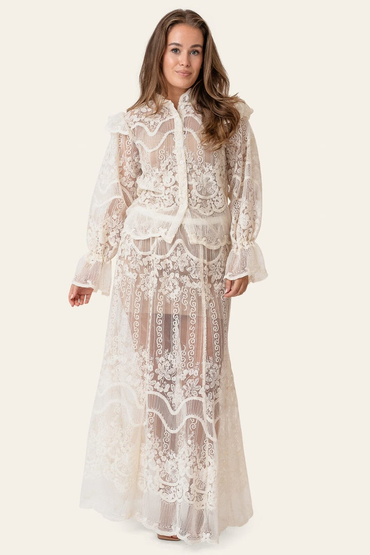 BYIC - Ellinoric Lace Maxi Skirt 2565 - Off White