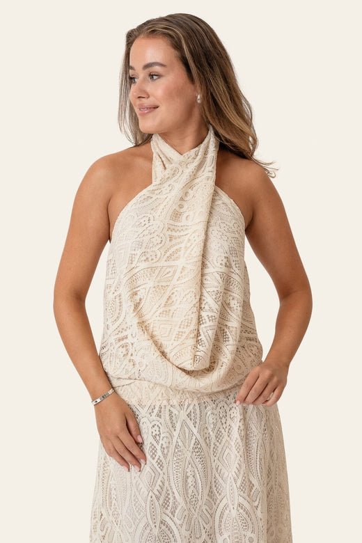 BYIC - Hollyic Wrap Top A25102 - Off White Lace